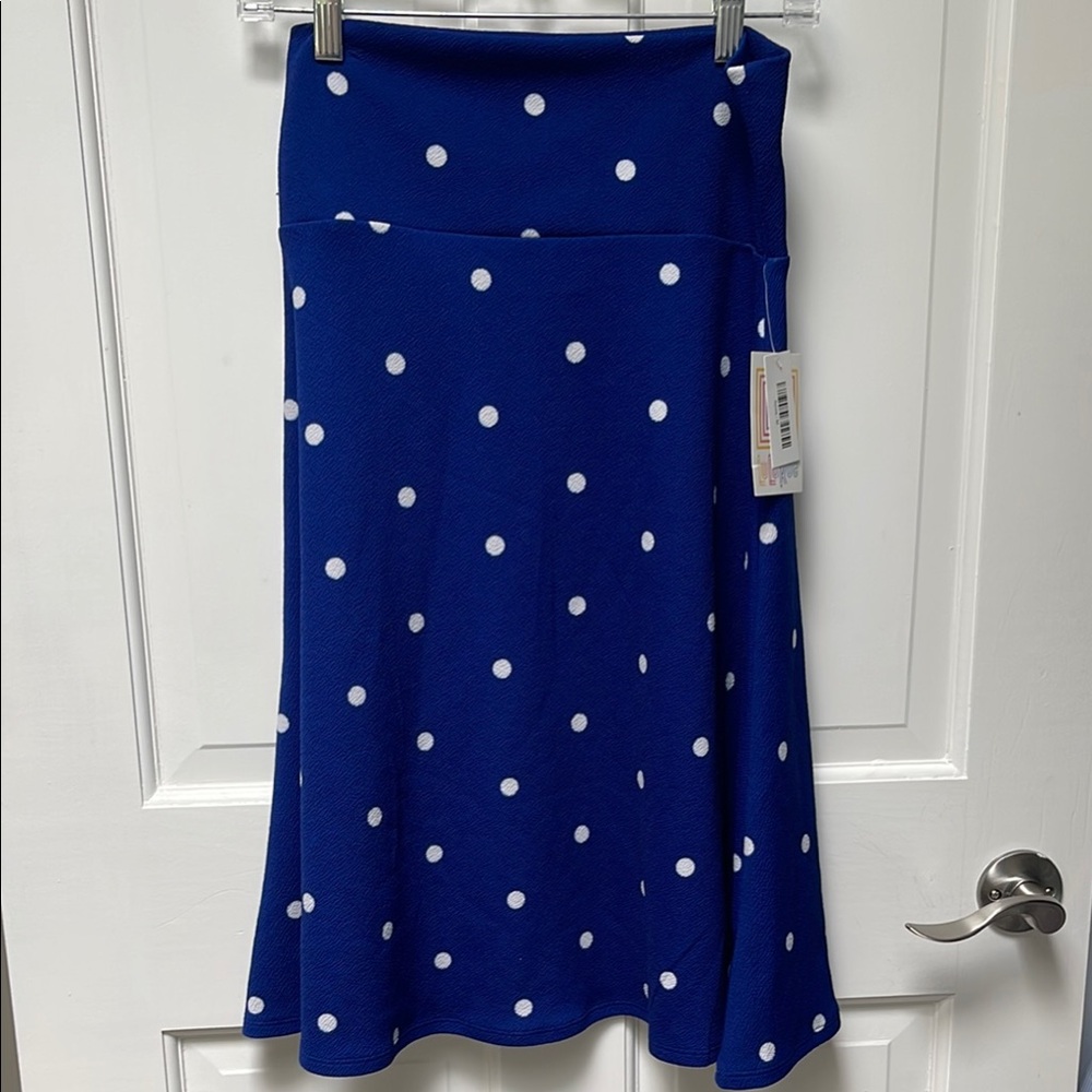 LuLaRoe Blue and White Azure Skirt Size M NWT